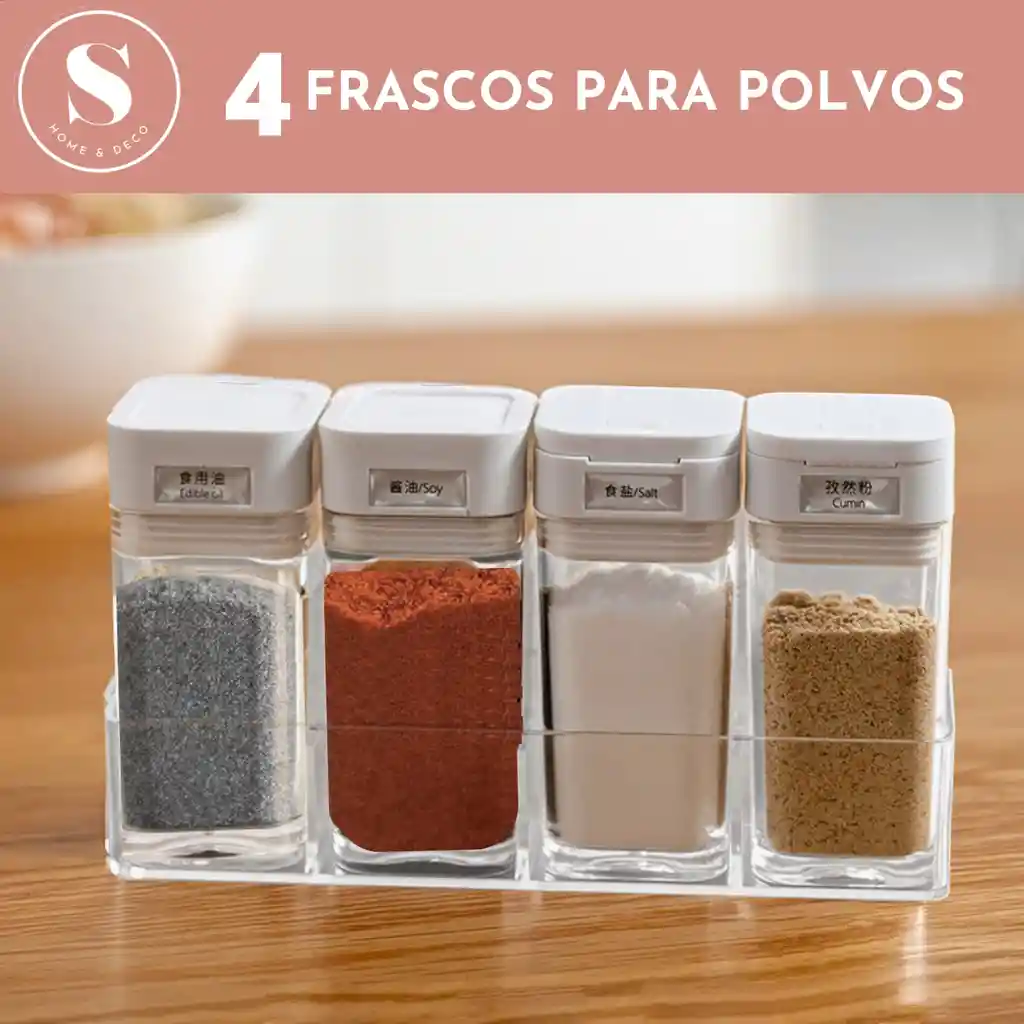 Set 4 Frascos Especieros