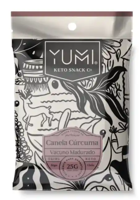 Snack De Vacuno Premium Madurado Cúrcuma Yumi Yumi 25g