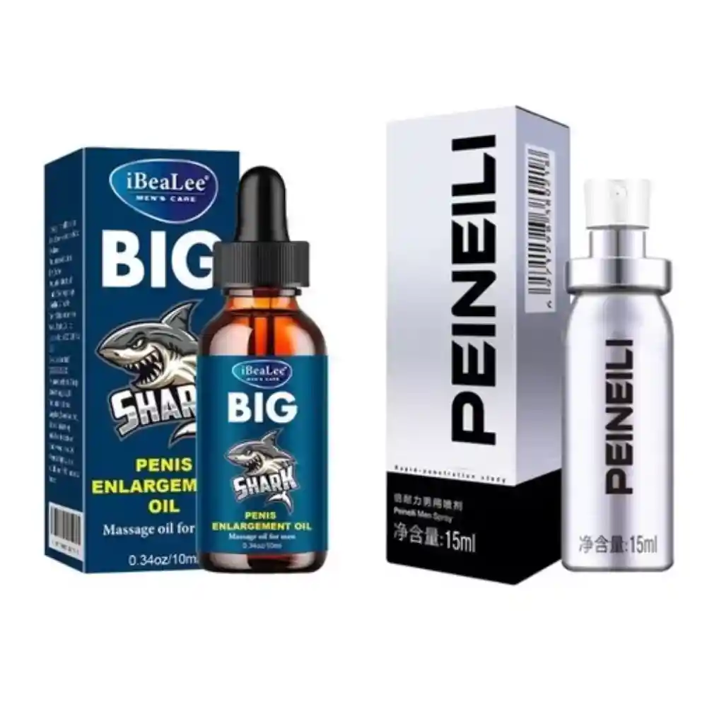 Big Shark Oil Ereccion + Retardante Masculino Peineili