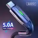 Cable Carga Rápida Celular 5.1 A Usb A Tipo C 1 Mt Luz Led Acordonado Telefono Smartphone Reforzado