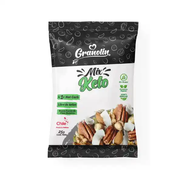 Keto Crunch Mix Keto Snack Frutos Secos Granolin 25g