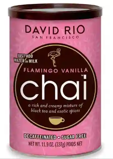 Chai Flamingo Vanilla (descaf, Libre De Azucar) David Rio 337g
