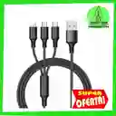 Cable Carga Rápida Celular 3 En 1 Android Samsung Para Iphone, Tipo C Telefono Smartphone