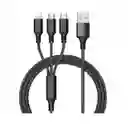 Cable Carga Rápida Celular 3 En 1 Android Samsung Para Iphone, Tipo C Telefono Smartphone