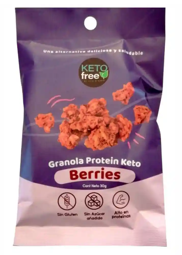 Granola Protein Keto Berries (sin Gluten) 30g Ketofree