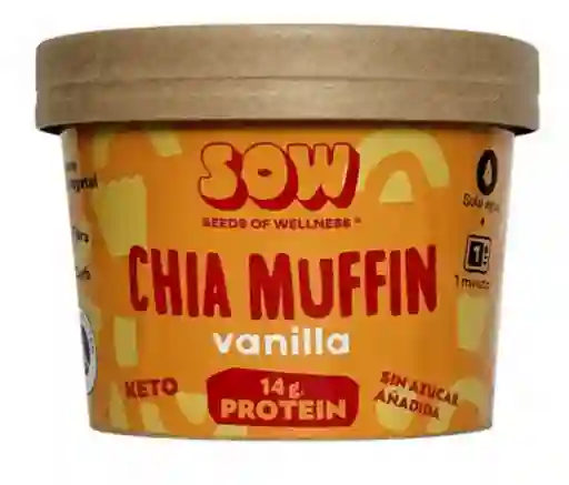 Chia Muffin Vainilla Keto (sin Gluten) - 14g Proteina Sow