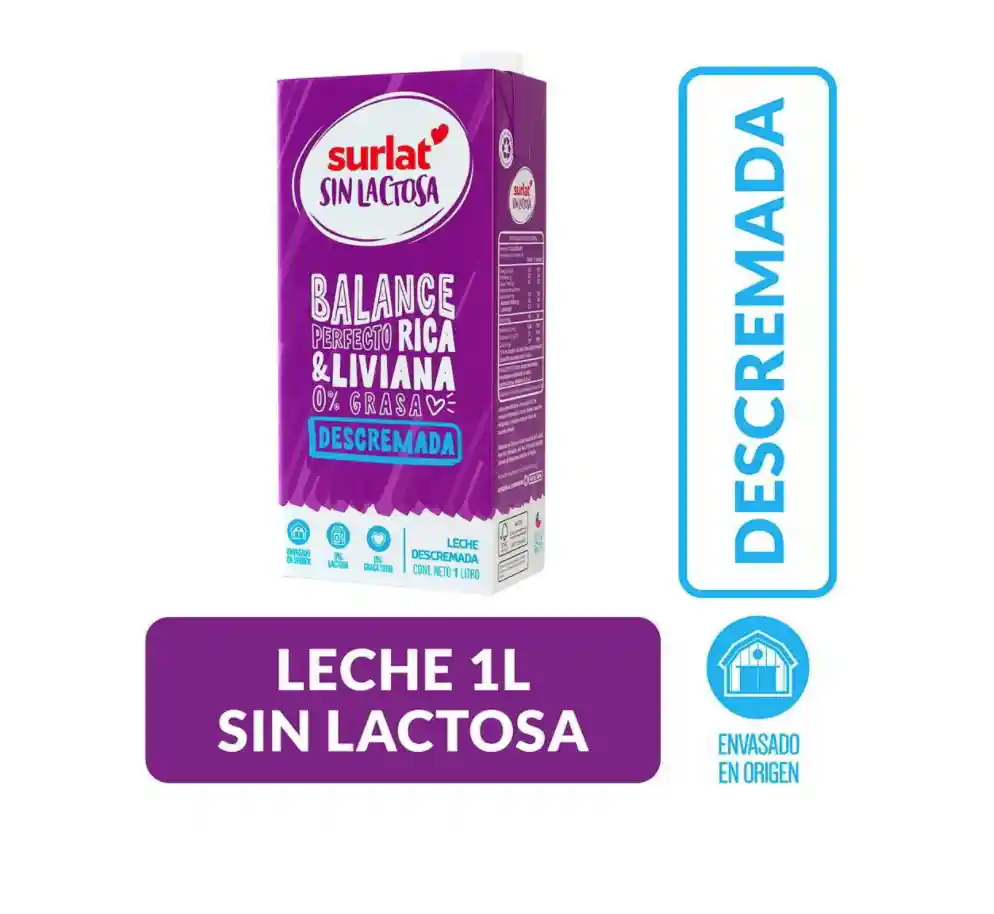 Leche Descremada Surlat 1lt