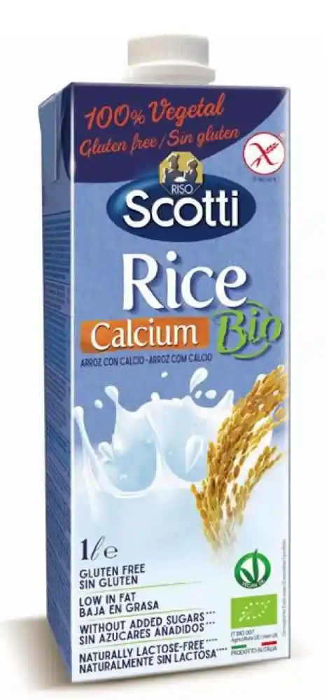 Alimento Líquido De Arroz Con Calcio 1lt Scotti (orgánica, Sin Gluten O Azúcar)