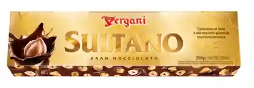 Gran Nocciolato Sultano Vergani 250 Gr - Chocolate Con Avellanas Italiano