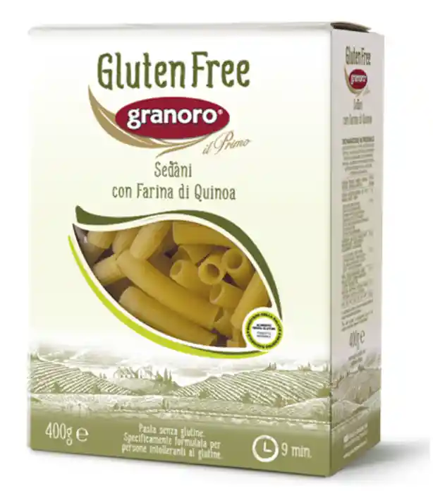 Fideos Sin Gluten Sedani (con Harina De Quinoa) Granoro 400 Gr