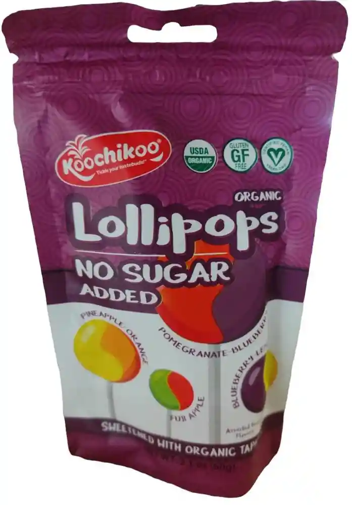 Lollipop Organico Sin Azucar Koochikoo 62g