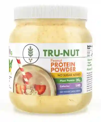 Peanut Protein Powder (sin Gluten, Vegano) Tru-nut 680 Gr.