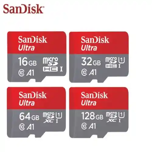 Tarjeta Memoria Micro Sd Sandisk Ultra 64 Gb Original Nintendo Switch A1, Clase 10, 120 Mb/s (roja) (64 Gb)