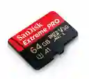 Tarjeta Memoria Micro Sd Sandisk Extreme Pro Original 64 Gb 4k U3 Compatible Go Pro Drones Microsdxc 160 Mb/s (negra) (128gb)