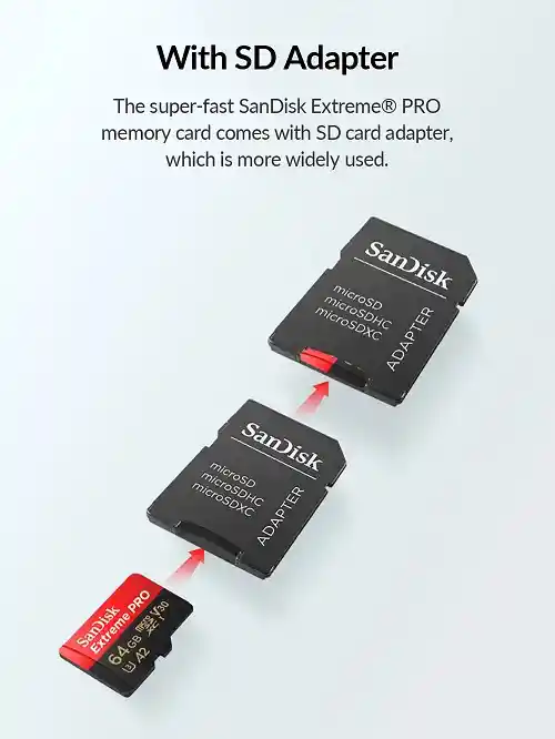 Tarjeta Memoria Micro Sd Sandisk Extreme Pro Original 64 Gb 4k U3 Compatible Go Pro Drones Microsdxc 160 Mb/s (negra) (128gb)