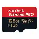 Tarjeta Memoria Micro Sd Sandisk Extreme Pro Original 128 Gb 4k U3 Compatible Go Pro Drones Microsdxc 160 Mb/s (negra) (128gb)