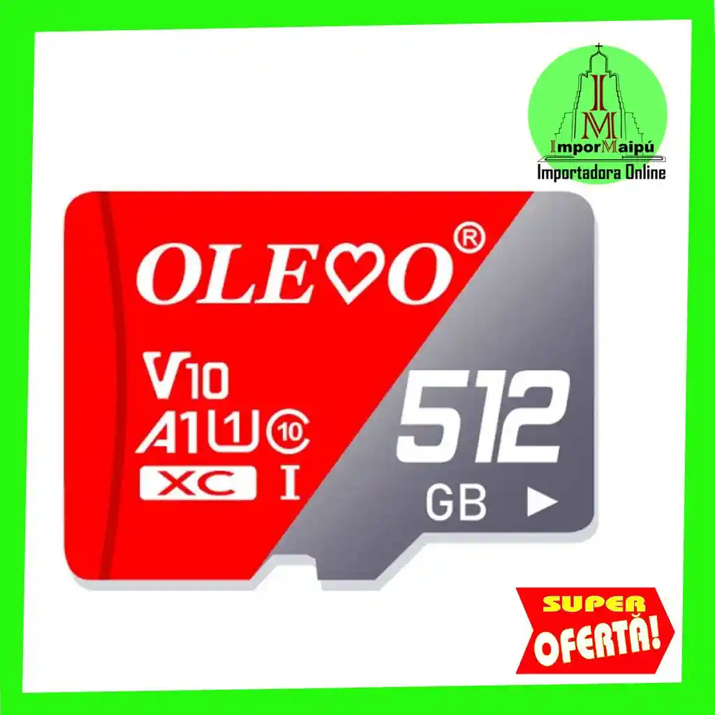 Tarjeta Memoria Micro Sd Olevo 512 Gb Original Nintendo Switch A1, Clase 10, 30 Mb/s (roja) (512gb)