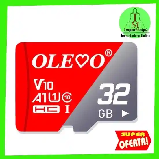 Tarjeta Memoria Micro Sd Olevo 32 Gb Original Nintendo Switch A1, Clase 10, 30 Mb/s (32 Gb)