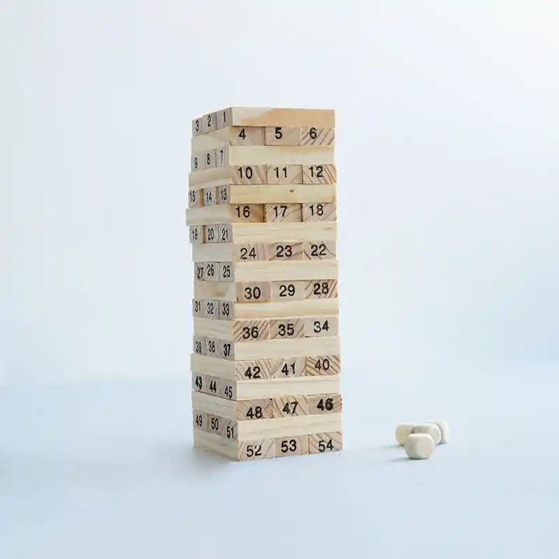 Jenga Juego De Mesa Madera 48 Piezas