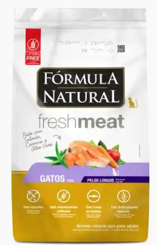 Formula Natural Fresh Meat - Gatos Pelos Largos - Salmon, Zanahoria Y Aloe Vera - 1kg