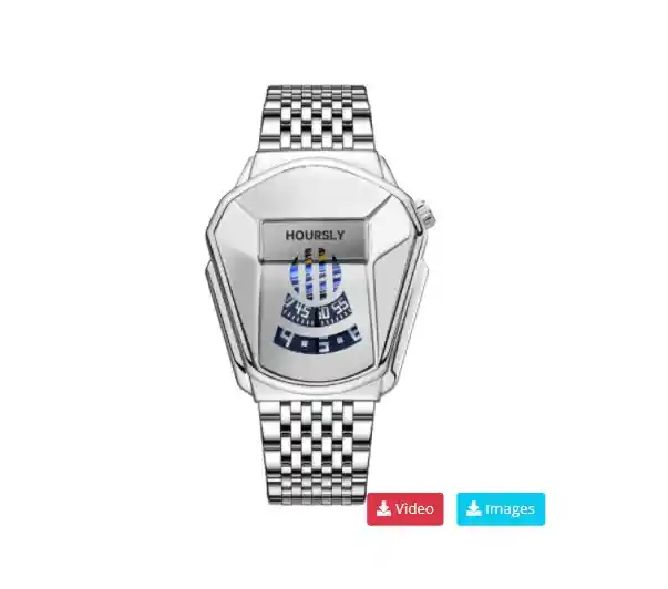 Reloj Hombre Deportivo Juvenil Hoursly Digital Analogo Cuarzo Acero Inoxidable Dorado Azul