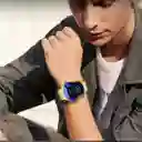 Reloj Hombre Deportivo Juvenil Hoursly Digital Analogo Cuarzo Acero Inoxidable Dorado Azul