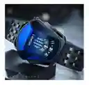 Reloj Hombre Deportivo Juvenil Hoursly Digital Analogo Cuarzo Acero Inoxidable Dorado Azul