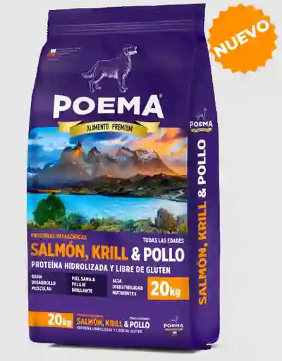 Poema Fórmula Salmón, Krill Pollo Todas Las Edades 20k