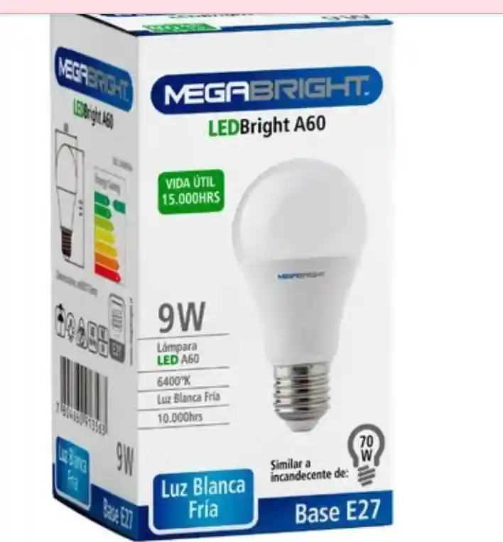 Ampolleta Megabright 9w Luz Blanca