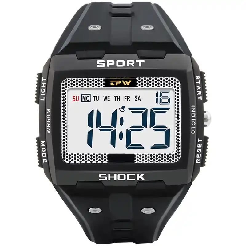 Reloj Hombre Deportivo Digital Multifunción Luz, Sport-shock Impermeable Números Grandes