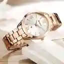 Reloj De Pulsera Dama Mujer Curren Cuarzo Correa De Lujo Acero Inoxidable Analogo Esfera Cronógrafo Dorado