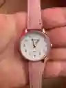 Reloj De Pulsera Dama Mujer Cuarzo Correa Cuero Analogo De Lujo Esfera Cronógrafo Dorado Rosa