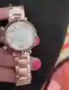 Reloj De Pulsera Dama Mujer Cuarzo Correa Acero Inoxidable De Lujo Analogo Esfera Más Pulseras Accesorios Cronógrafo Dorado