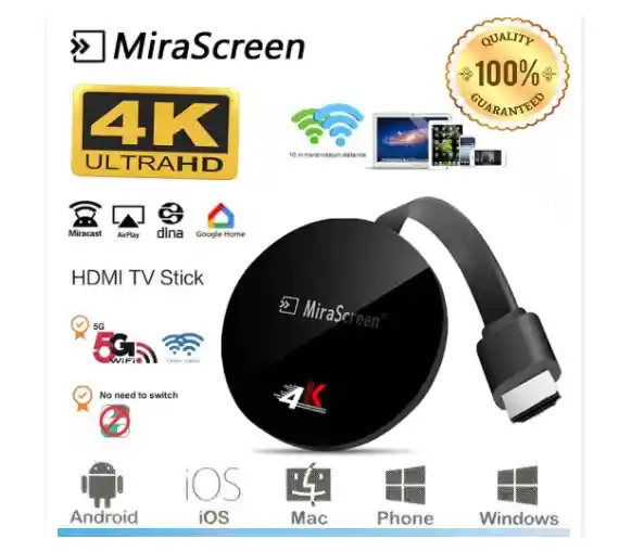 Mirascreen Dongle Original Chromecast G7 Wifi Hdmi 4k Ultra Hd Airplay Tv Duplicador Pantalla Google Stick Bluetooth Inalambrico