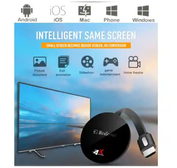 Mirascreen Dongle Original Chromecast G7 Wifi Hdmi 4k Ultra Hd Airplay Tv Duplicador Pantalla Google Stick Bluetooth Inalambrico