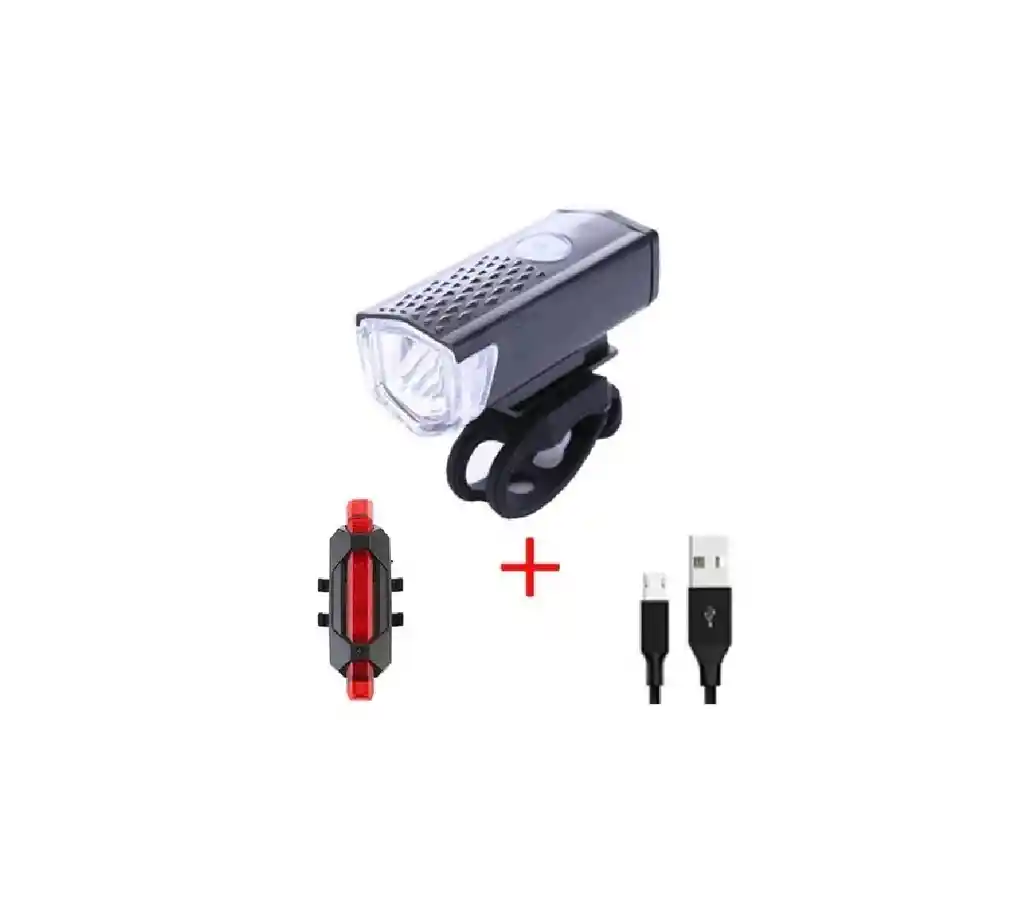 Luz Linterna Led Bicicleta Luz Delantera Y Trasera Roja Recargables Usb Para Bici