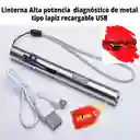 Linterna Tipo Lapiz Led Medica Para Diagnostico Medico Aluminio Recargable De Bolsillo Para Ojos 1 Led