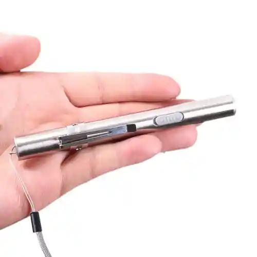 Linterna Tipo Lapiz Led Medica Para Diagnostico Medico Aluminio Recargable De Bolsillo Para Ojos 1 Led