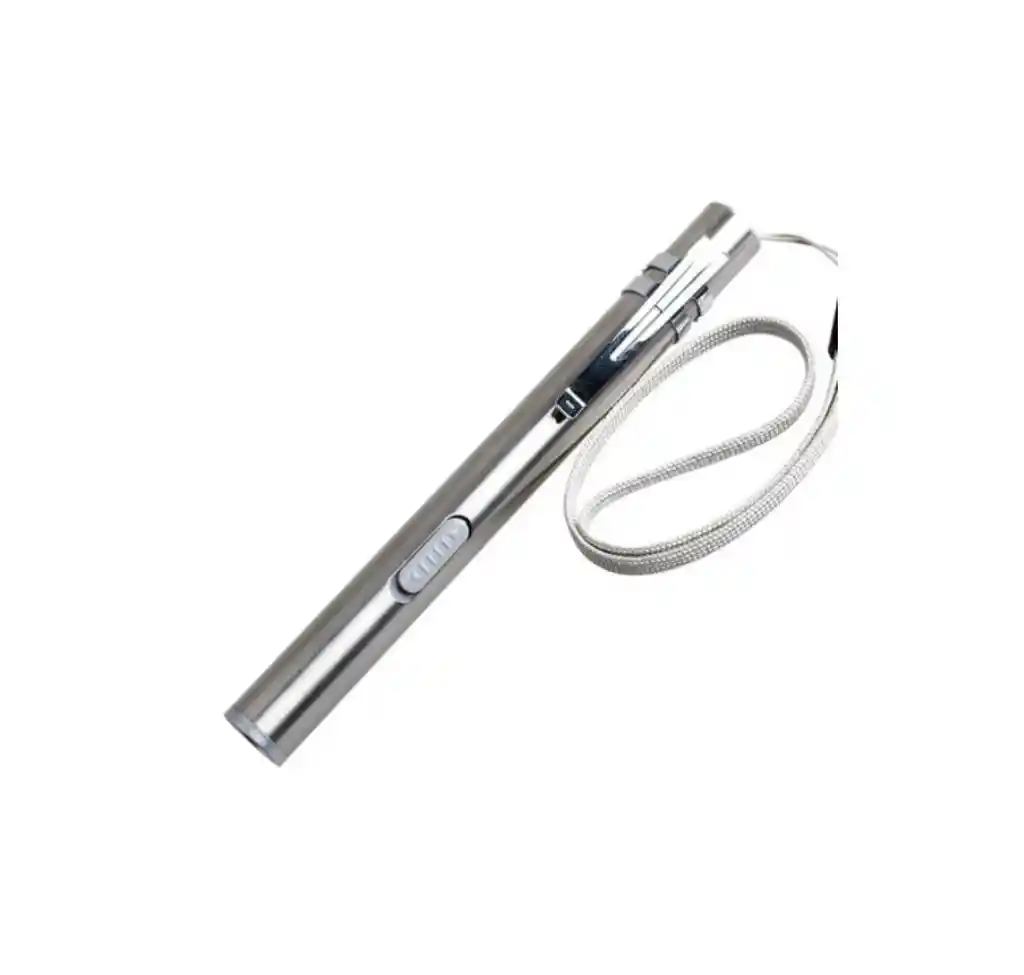 Linterna Tipo Lapiz Led Medica Para Diagnostico 2 En 1 Aluminio Medico Recargable Usb De Bolsillo Para Ojos