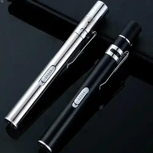 Linterna Tipo Lapiz Led Medica Para Diagnostico 2 En 1 Aluminio Medico Recargable Usb De Bolsillo Para Ojos