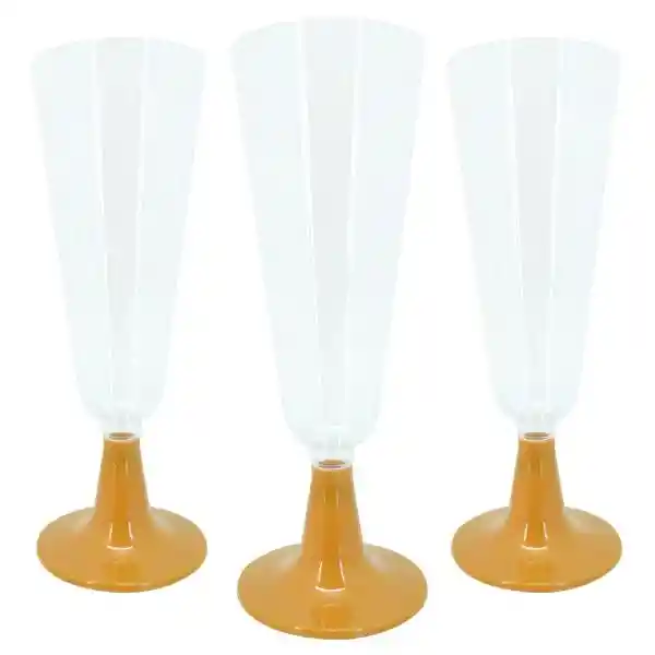 Copa Flauta Dorado 6 Unidades