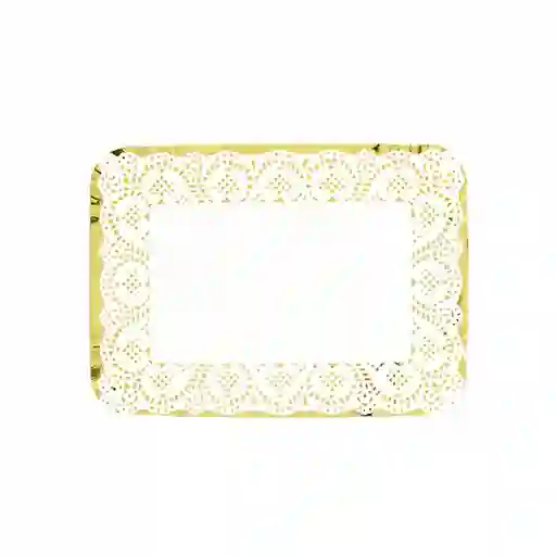 Bandeja Rectangular Blonda Dorado 32 X 22 Cm