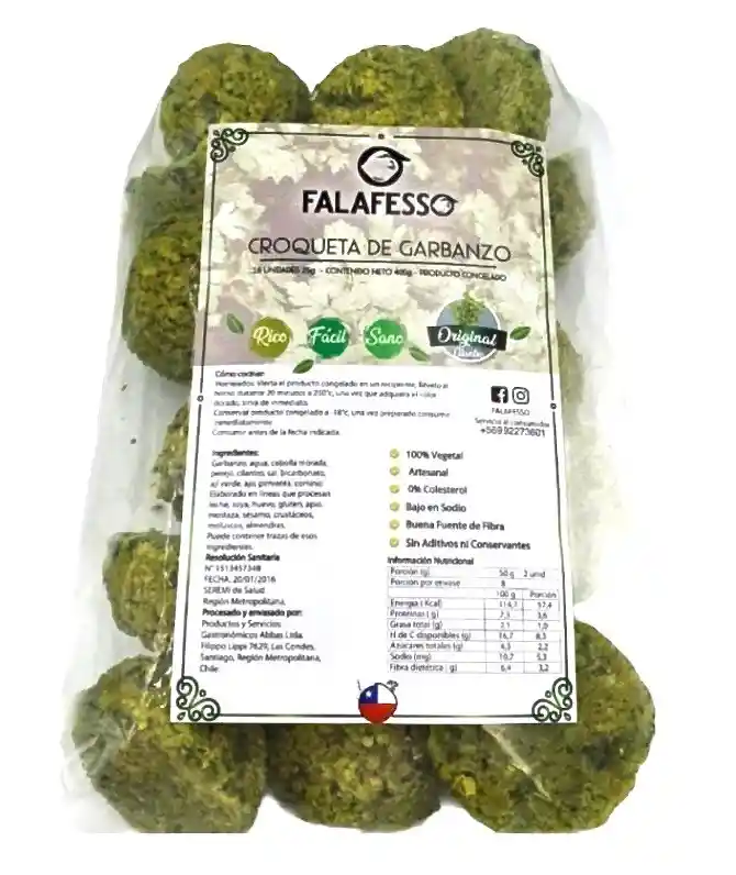 Falafel Original Falafesso 400g - 16 Unidades De Croquetas