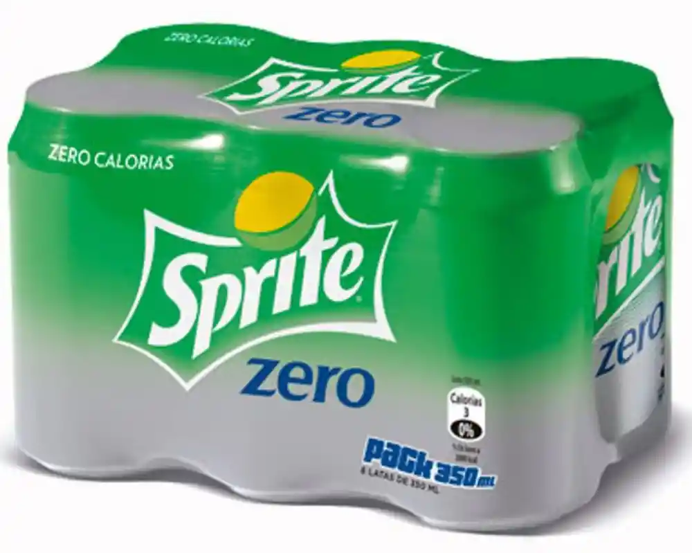 Pack Bebida Sprite Zero 6 Unid. Embotelladora Andina 350cc C/u