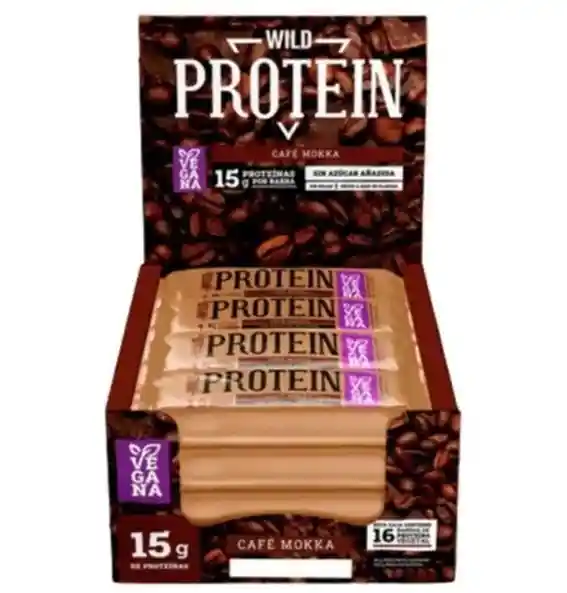 Barra Proteina De Café Mokka Caja 16 Unid. Wild Protein