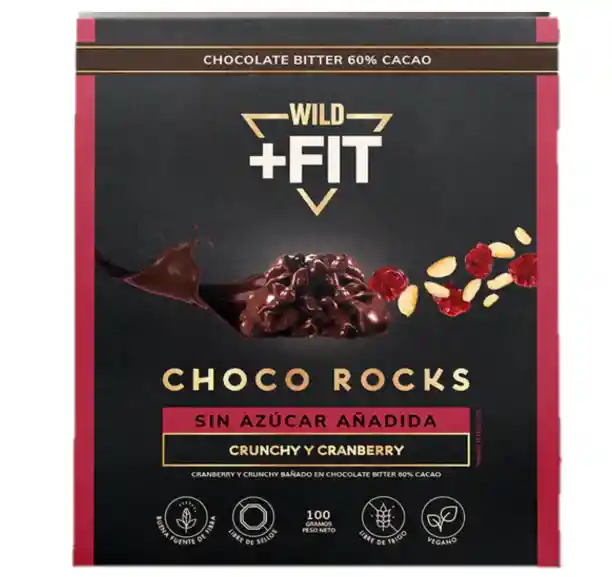 Choco Rocks Crunchy Y Cranberries Wild Foods 100g