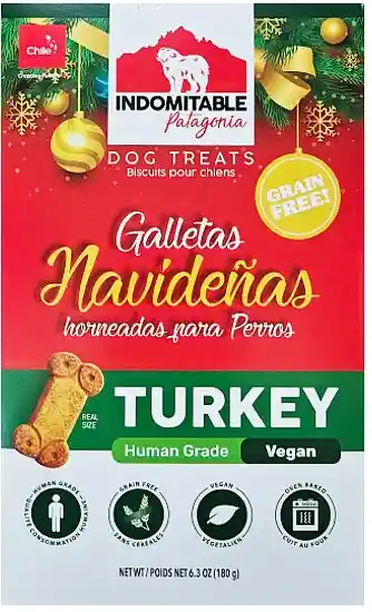 Galletas Perros Indomitable Navideñas Pavo 180 Gr