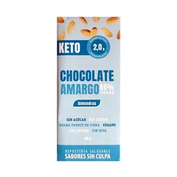 Barra De Chocolate Keto 80% Cacao