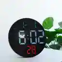 Reloj De Pared Digital Led Redondo Con Control Remoto