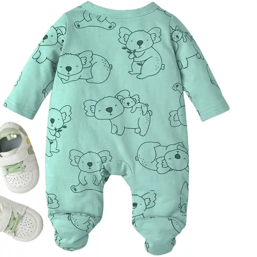 Osito Pijama Estampado Koala Color Menta 3-6 Meses